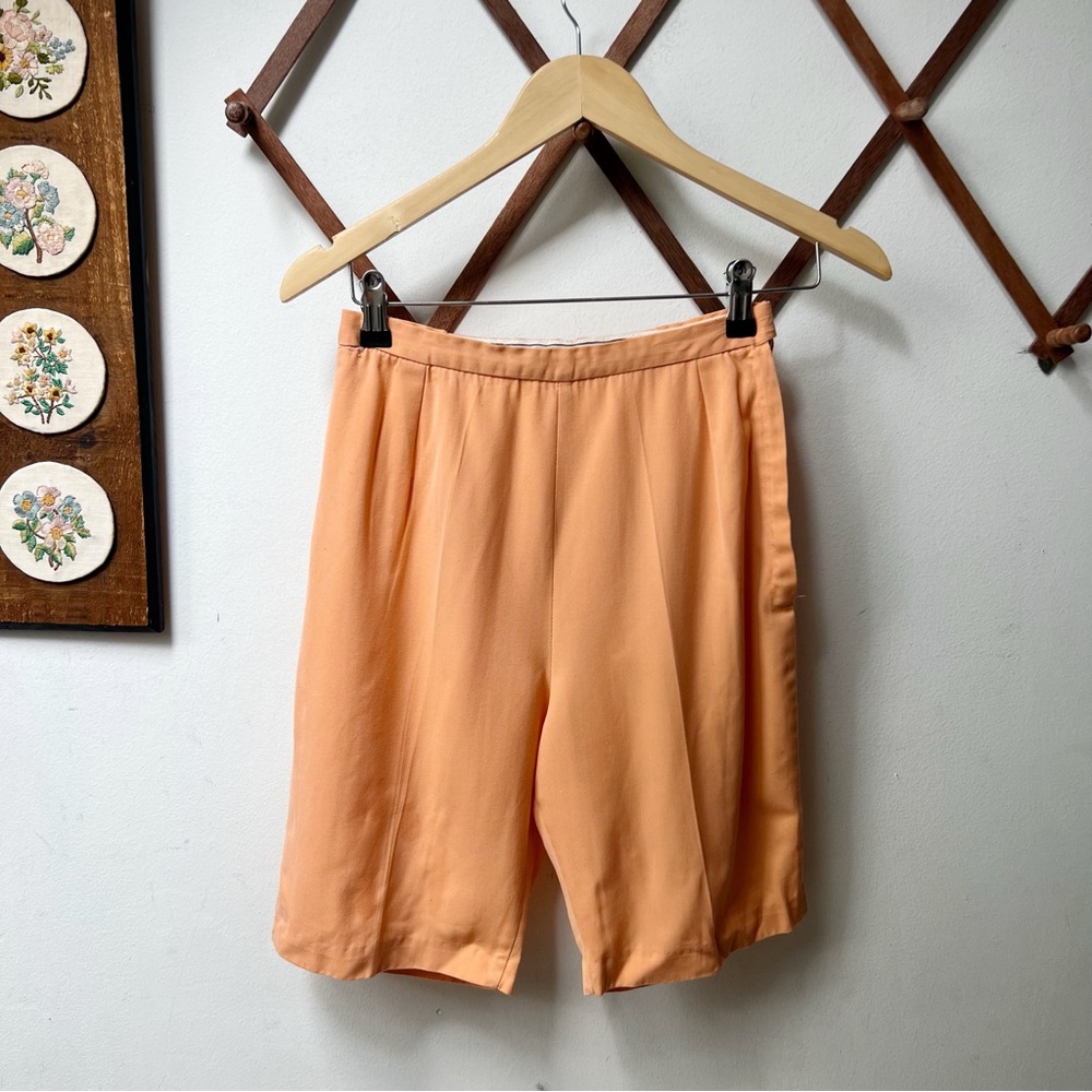 1960s High Waisted Orange Vintage Shorts